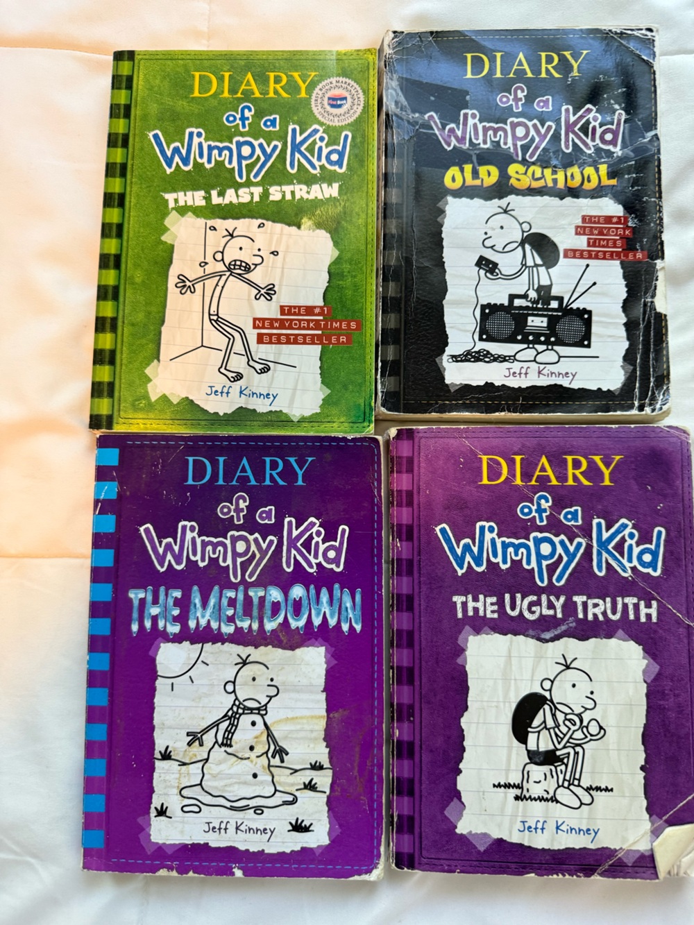 Diary of a Wimpy Kid 4 books soft cover